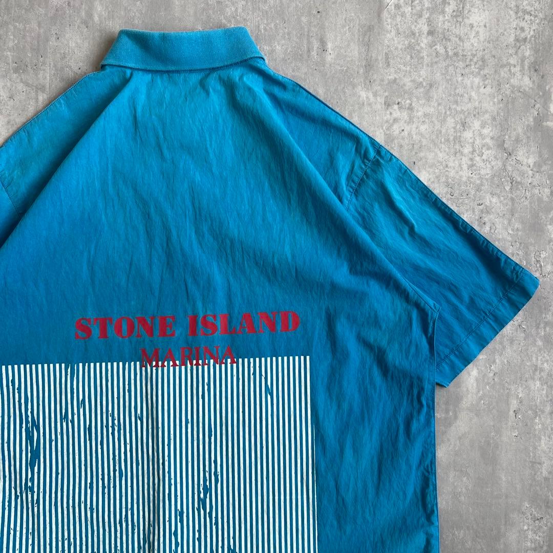 STONE  MARINA　ウォッシャブル加工　ポロシャツ　M　真贋