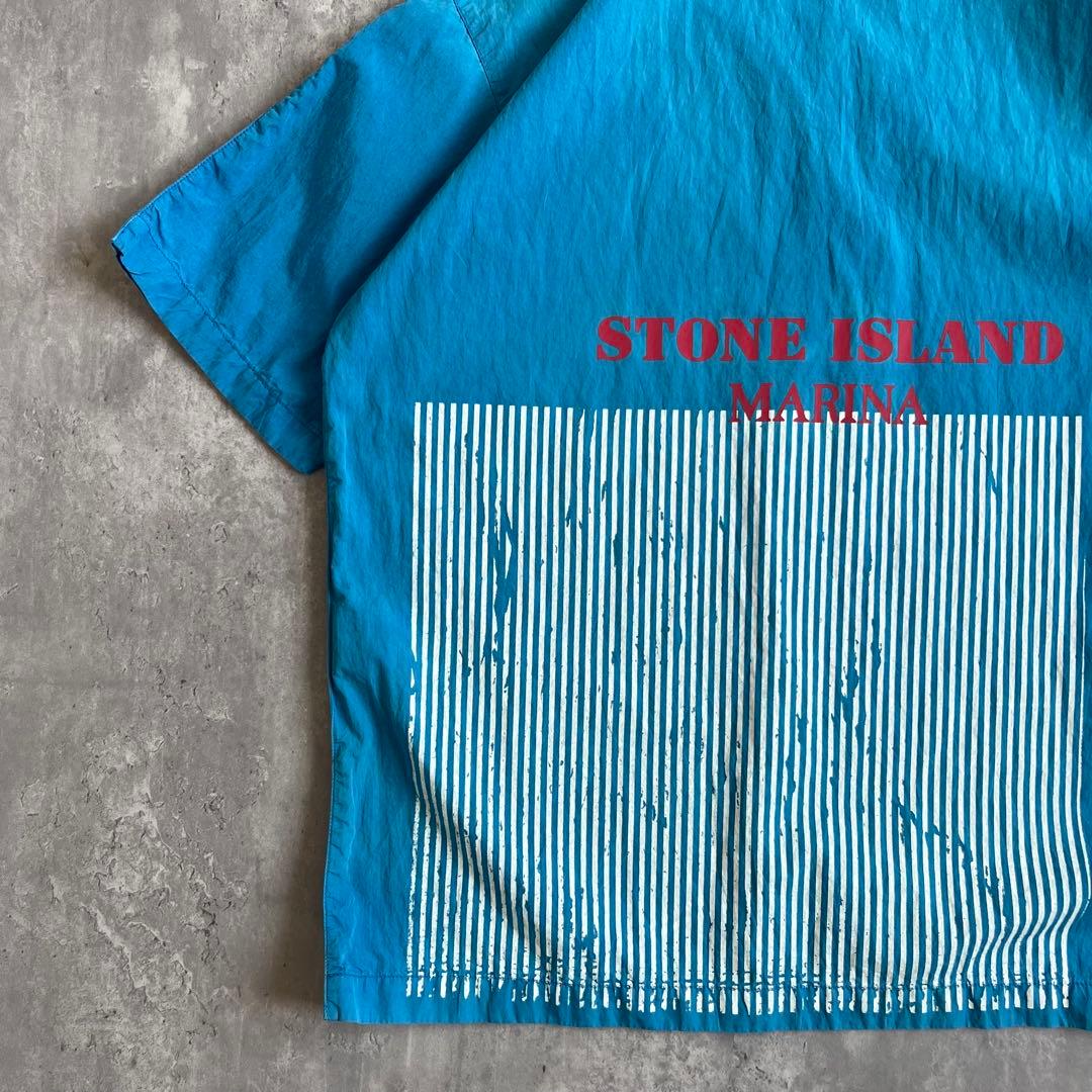 STONE  MARINA　ウォッシャブル加工　ポロシャツ　M　真贋
