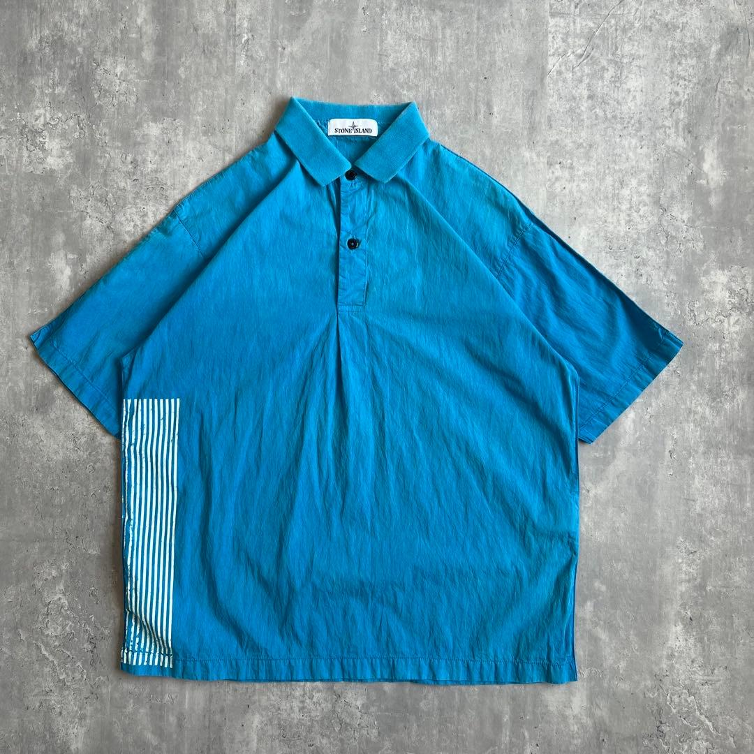 STONE  MARINA　ウォッシャブル加工　ポロシャツ　M　真贋
