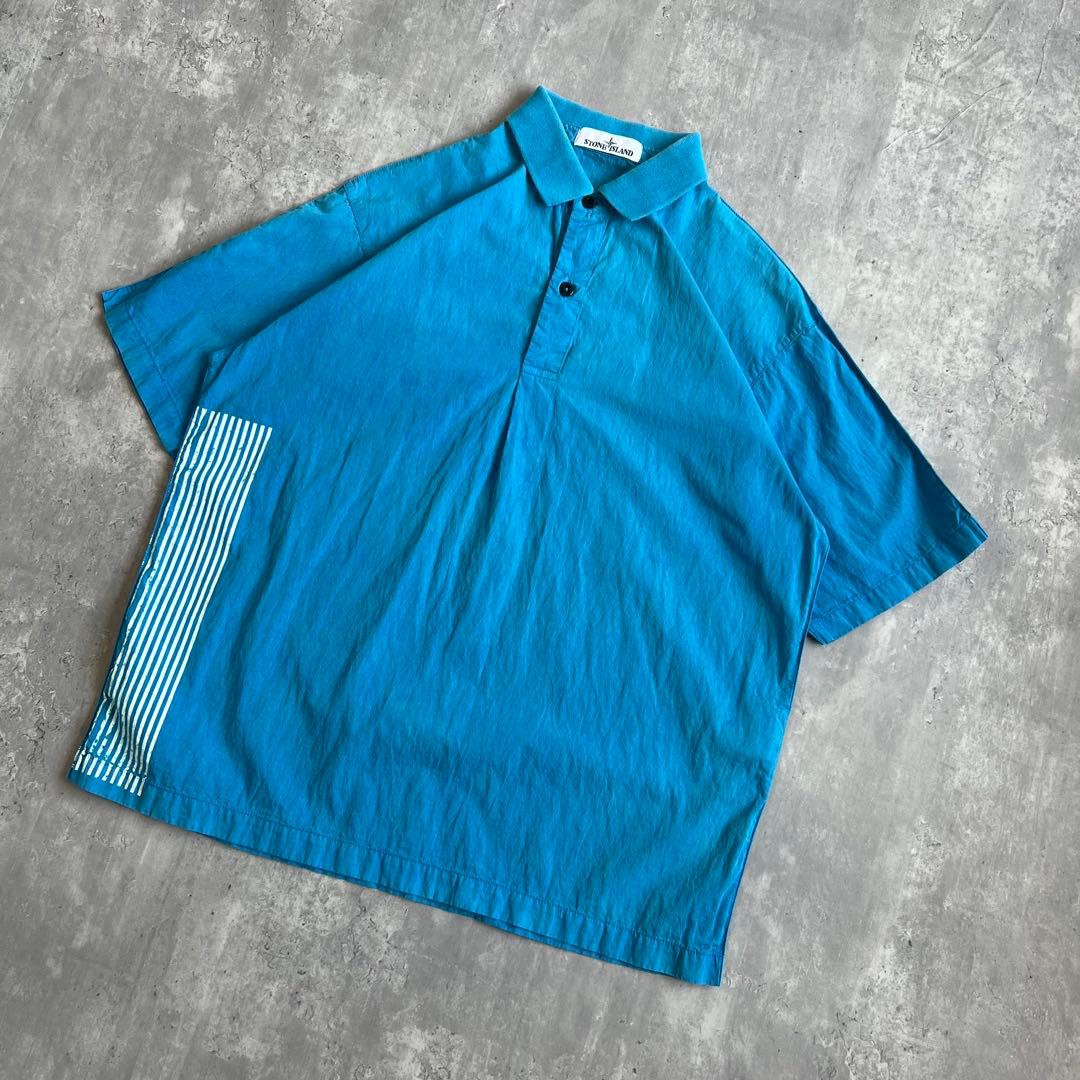 STONE  MARINA　ウォッシャブル加工　ポロシャツ　M　真贋