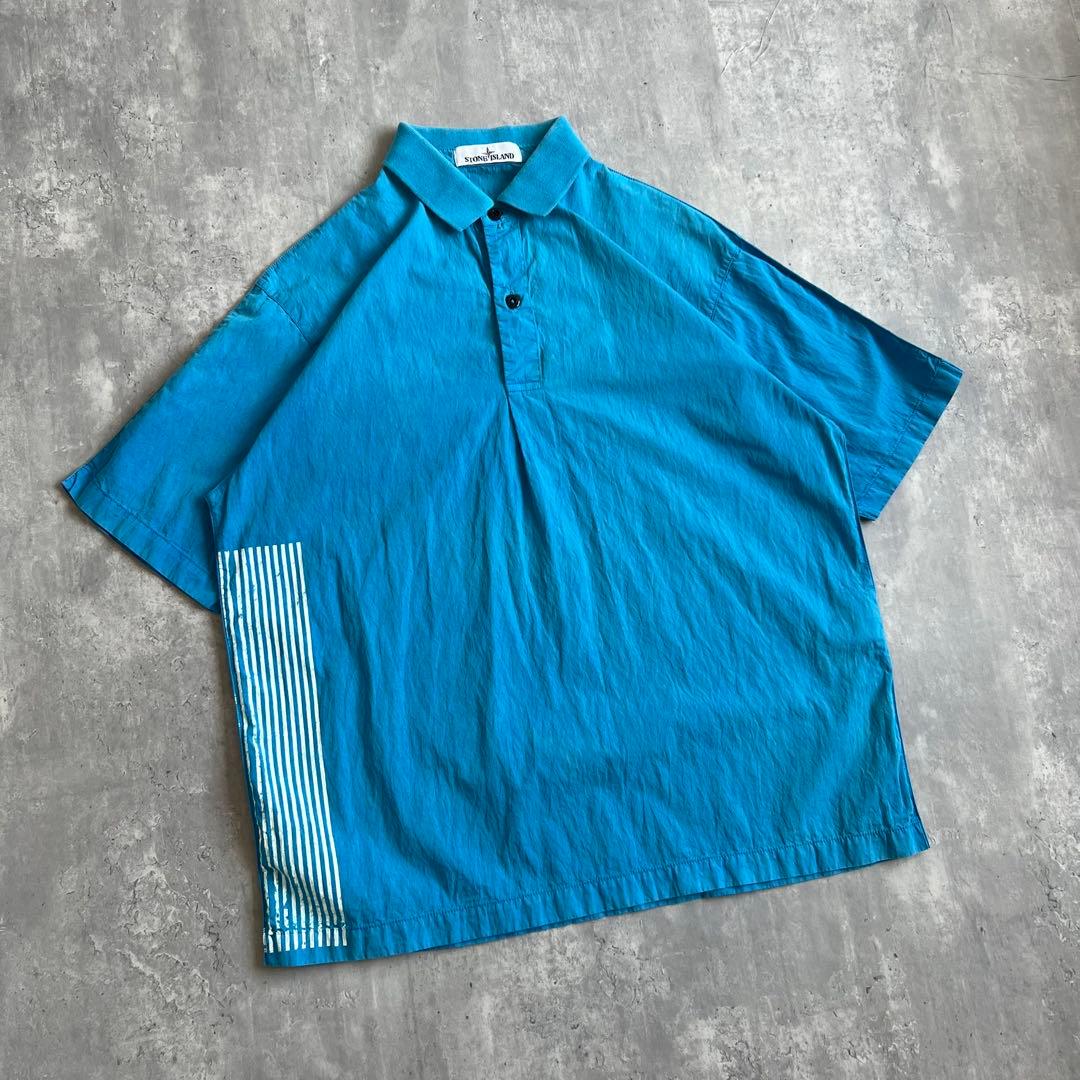STONE  MARINA　ウォッシャブル加工　ポロシャツ　M　真贋