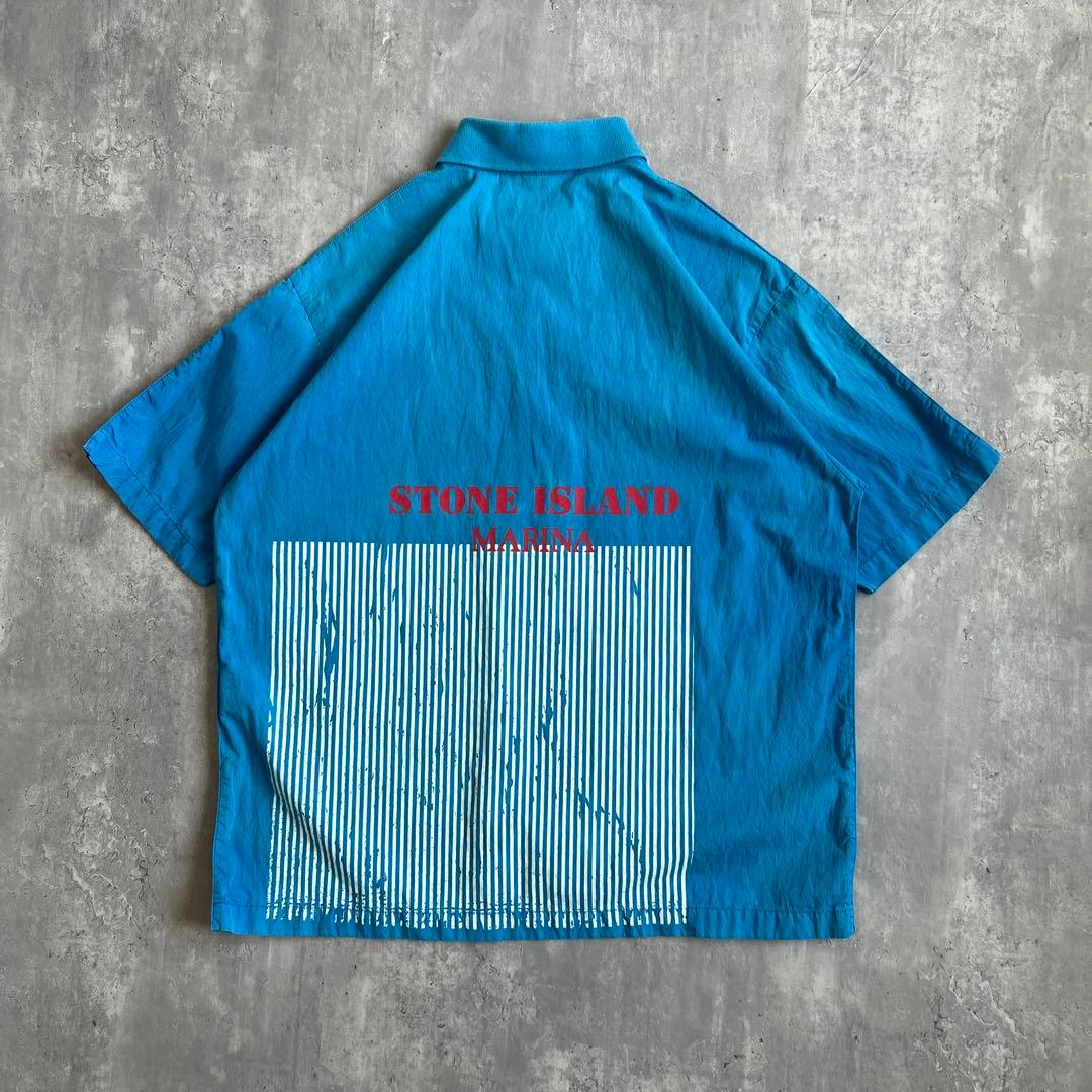 STONE  MARINA　ウォッシャブル加工　ポロシャツ　M　真贋