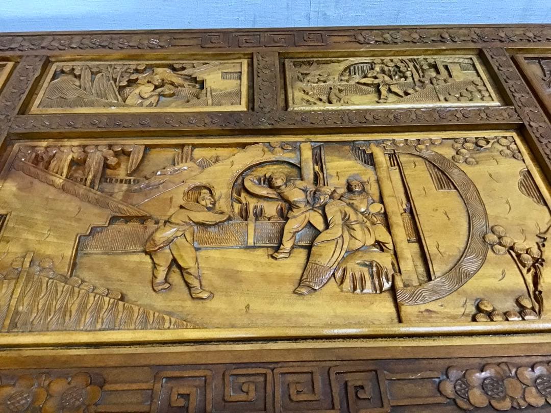 Totoro☆管370☆中国☆アンティーク☆手彫り☆カンファーチェスト