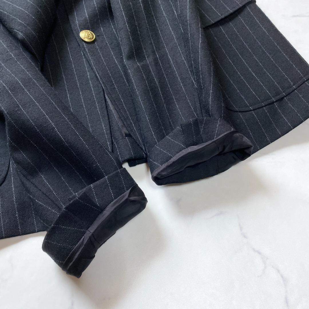 MADISONBLUE サイズ2 テーラード 金ボタン ストライプ ワッペン