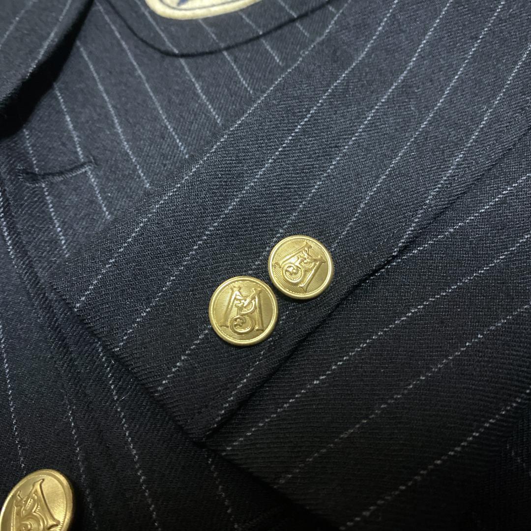 MADISONBLUE サイズ2 テーラード 金ボタン ストライプ ワッペン