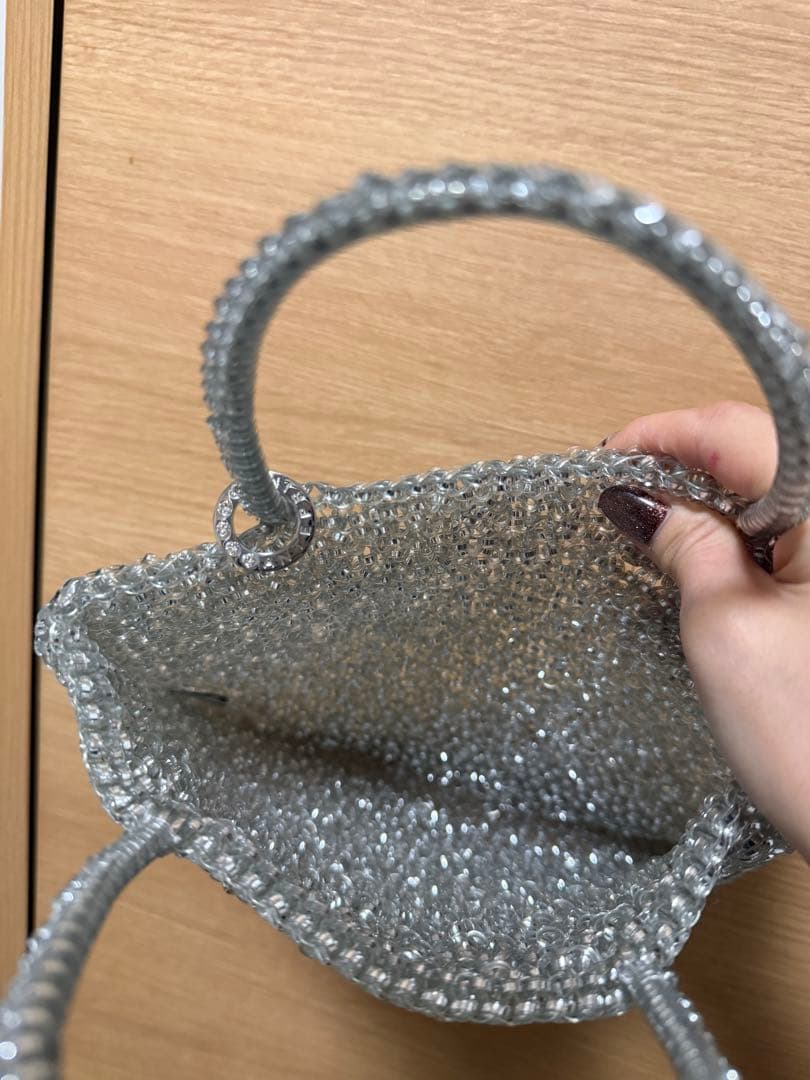 美品ANTEPRIMAスタンダード/スクエアミディアム(Dリング付き)/シルバー