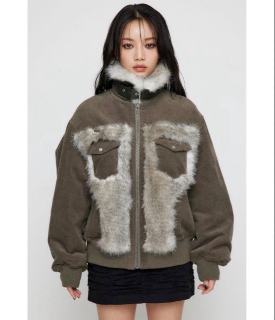 ‪☆Laguagem‪☆ CORDUROY OVER ブルゾン カーキ