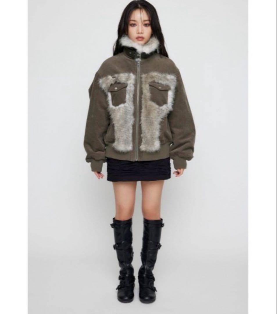 ‪☆Laguagem‪☆ CORDUROY OVER ブルゾン カーキ