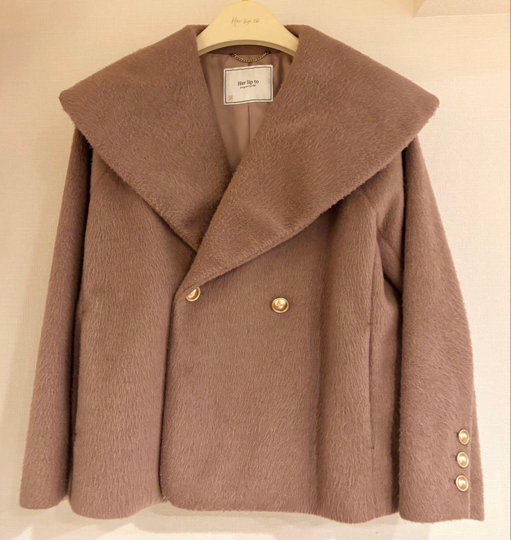 herlipto ♡ Double Breasted Shaggy Coat