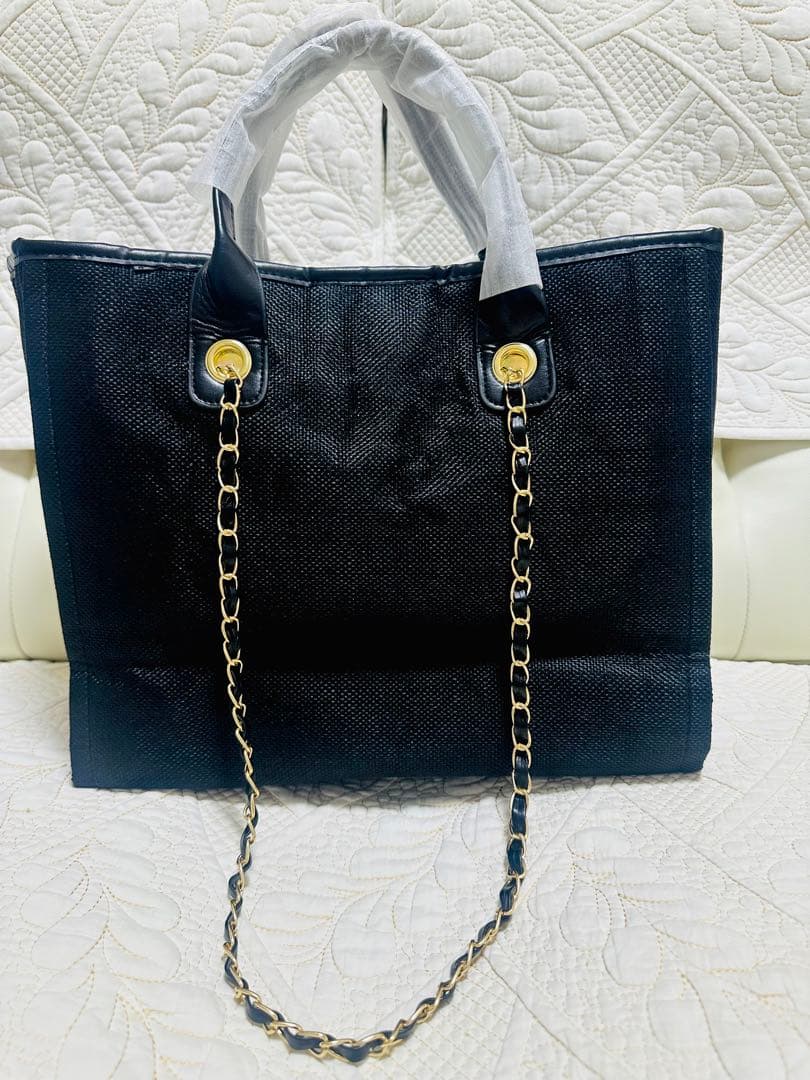 刺繍入り☆CHANEL☆ノベルティ肩掛けチェーンバッグトートバッグ未使用