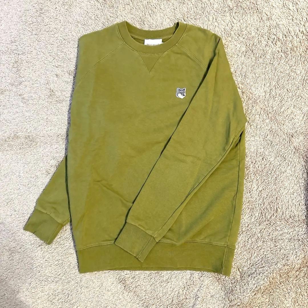 MAISON KITSUNÉ オリーブグリーン トレーナー　Mサイズ