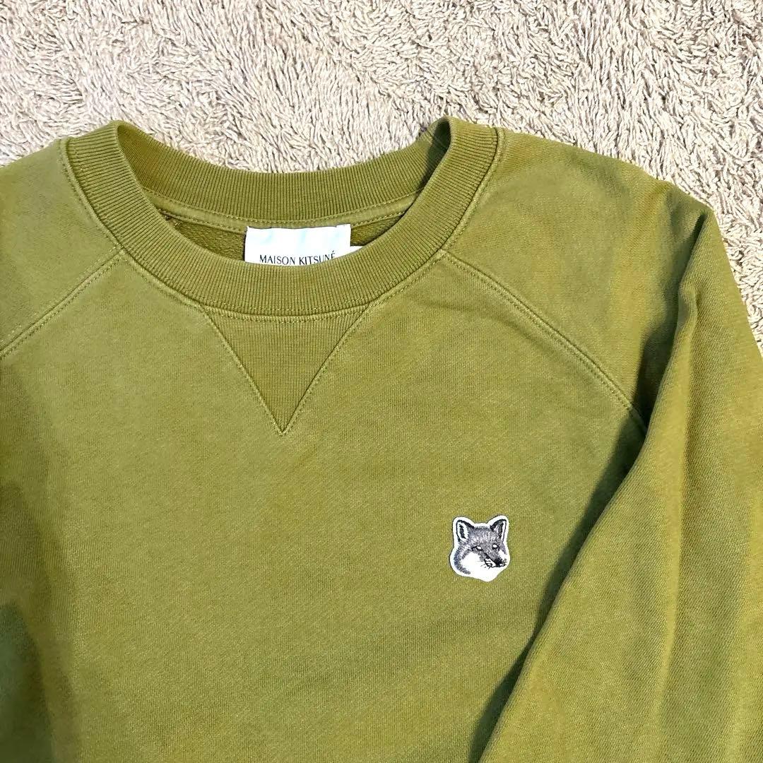 MAISON KITSUNÉ オリーブグリーン トレーナー　Mサイズ