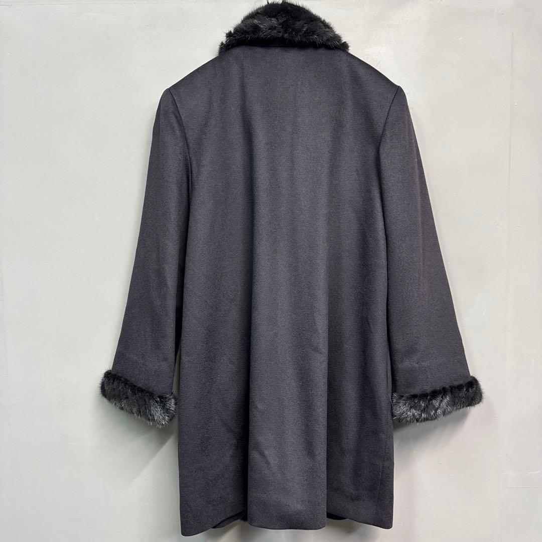 PROJECT PIACENZA カシミヤ100%ロングコート　ミンク