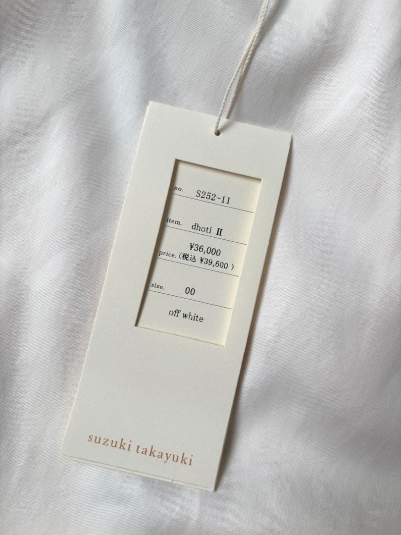 【新品】定価3.9万suzukitakayuki dhoti Ⅱ スズキタカユキ