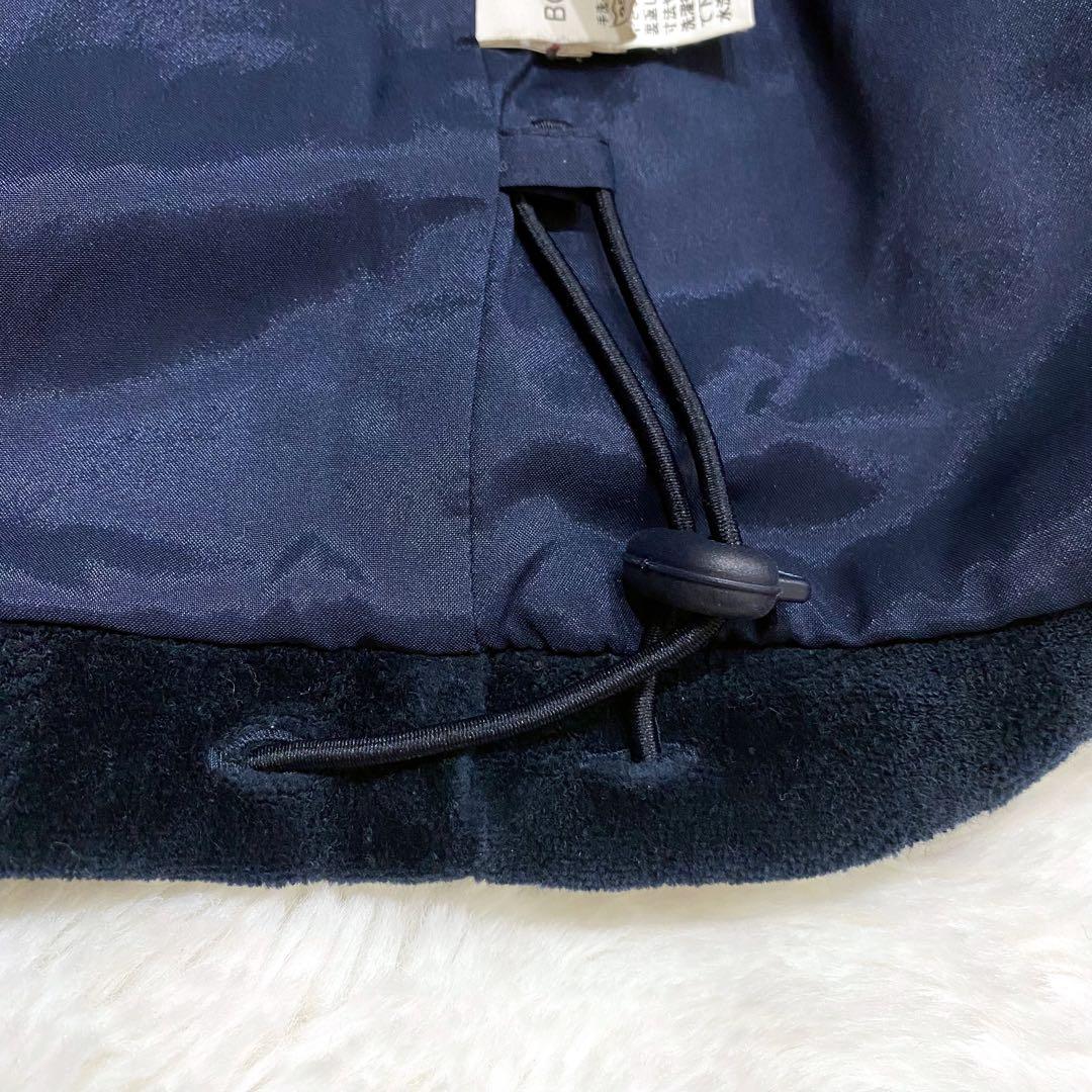 【大きいサイズ】バーバリー ゴルフ ギガチェック ベロア パーカー ネイビー