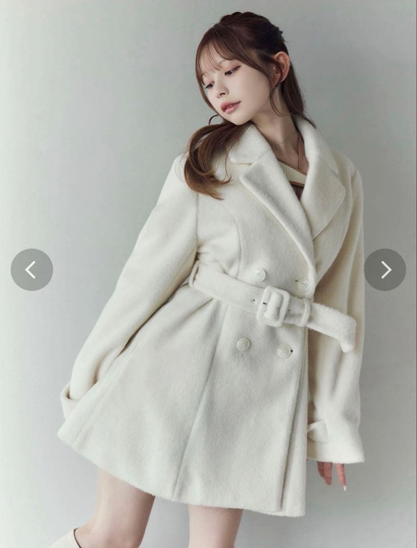 完売 ダブルテーラードコート