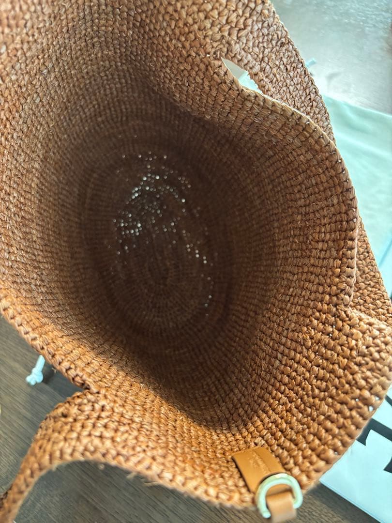 LOEWE ロエベ スリットバッグ ミニ（ラフィア＆カーフ）2way ショルダー