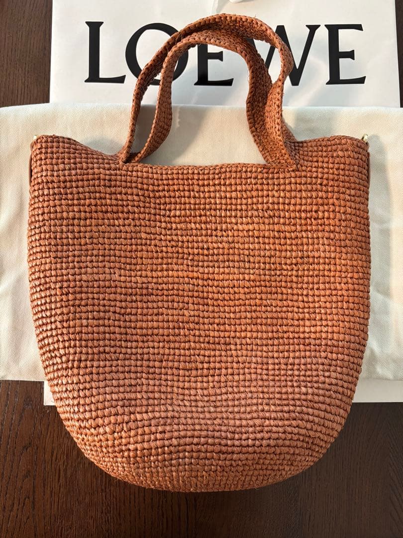 LOEWE ロエベ スリットバッグ ミニ（ラフィア＆カーフ）2way ショルダー