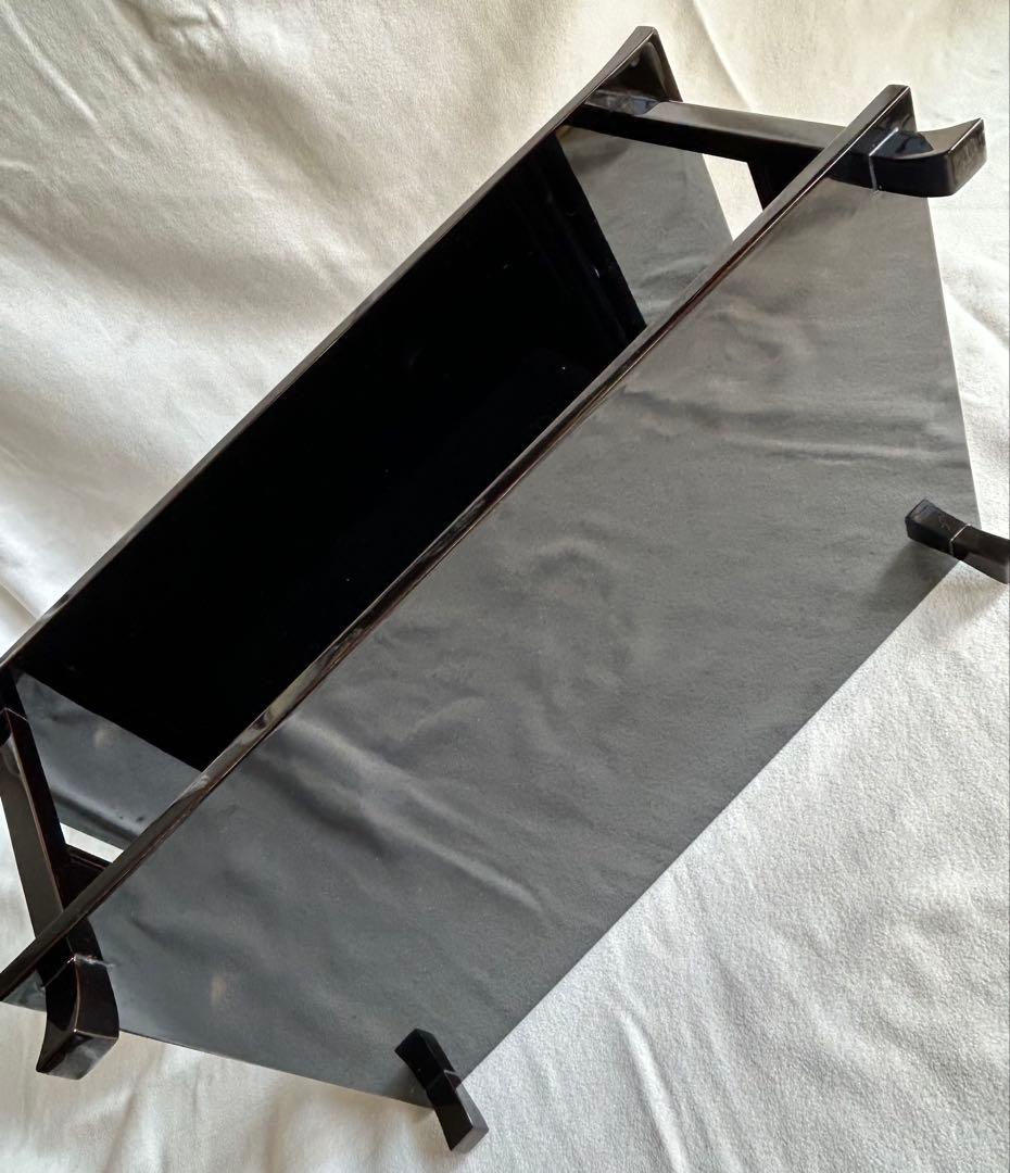 能登輪島塗　在銘 仁斉作　二段卓 共箱