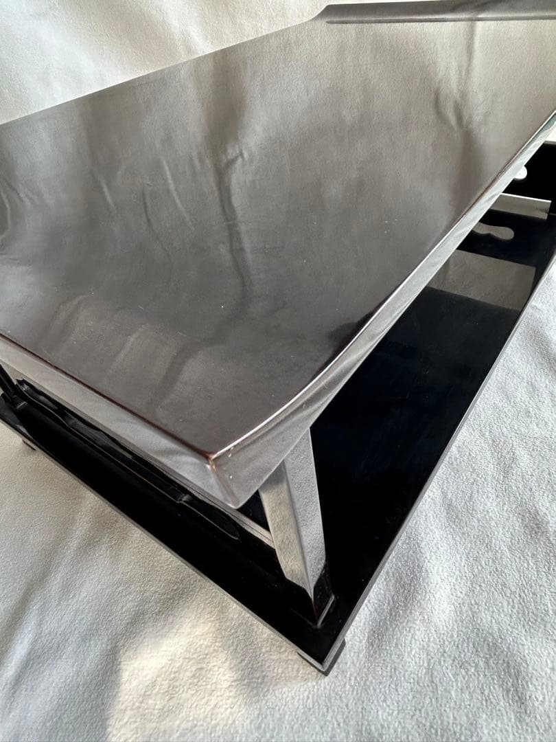 能登輪島塗　在銘 仁斉作　二段卓 共箱