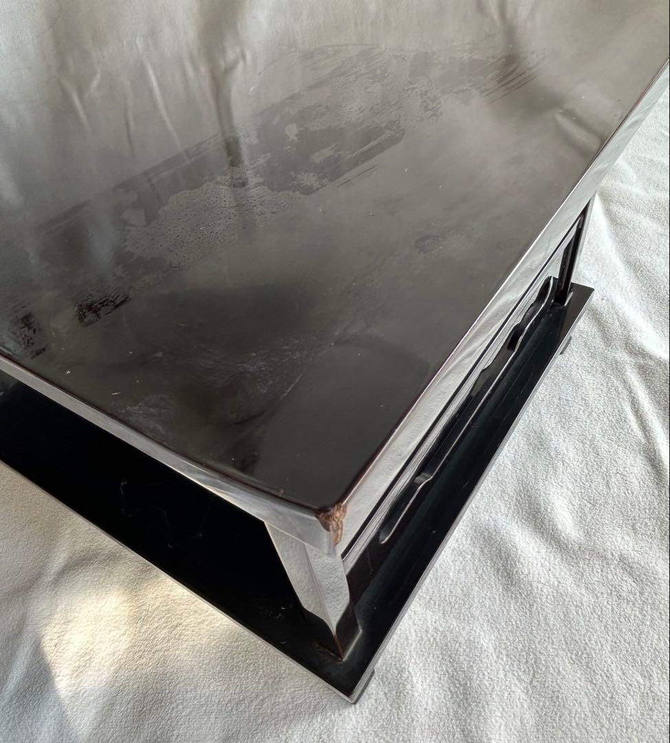 能登輪島塗　在銘 仁斉作　二段卓 共箱