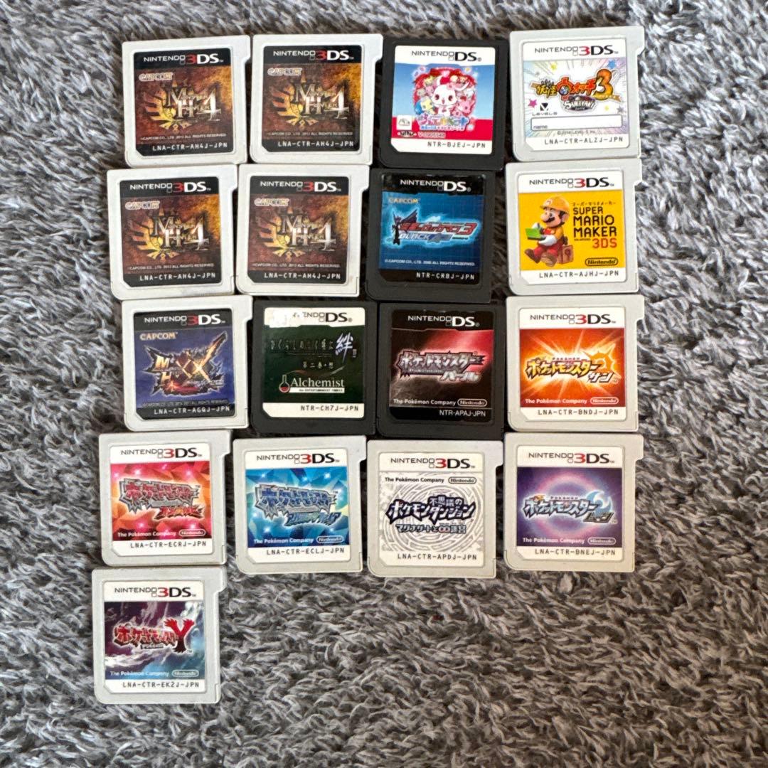 ニンテンドー3DS ゲームソフトセット計17個 ポケモン7本妖怪ウォッチ3…