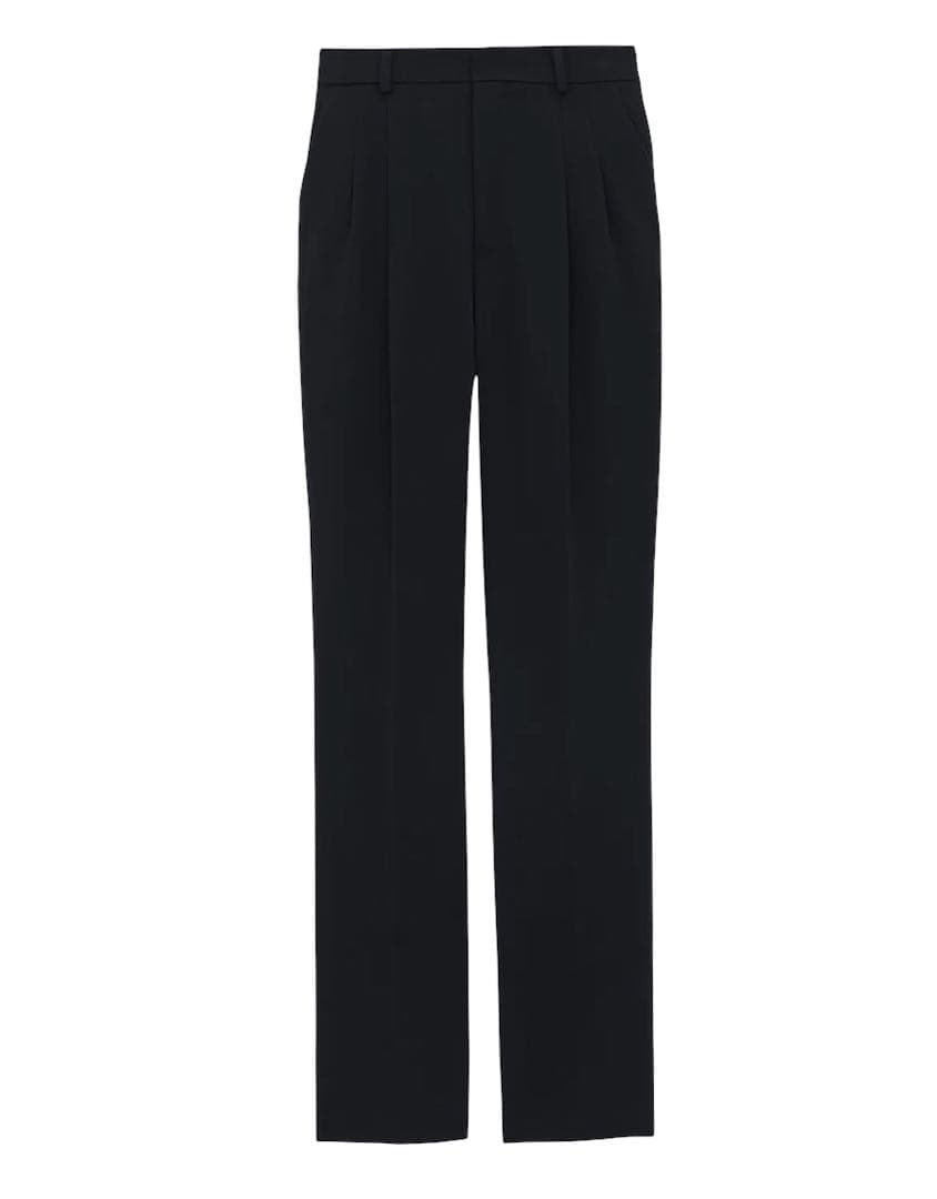 チ*プ様 SAINT LAURENT PARIS \"ハイウエストウールスラックス