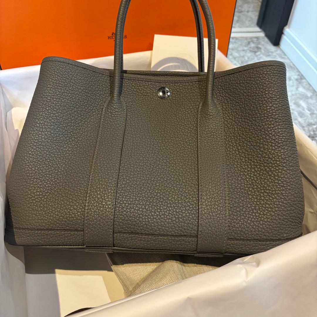 HERMES エルメス ガーデンパーティー　tpm グリメイヤー　オールレザー