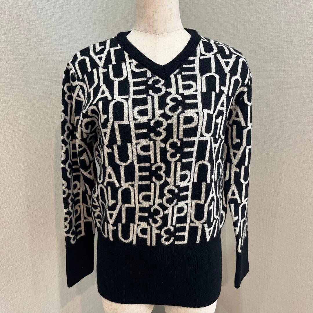 1PIU1UGUALE3 /ウノピゥ ウノウグァーレトレ ニット　ブラック　II