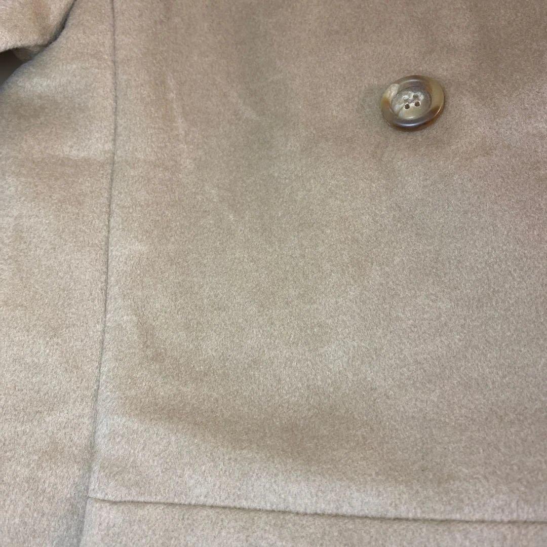 【大きいサイズ】マックスマーラ　白タグ　カシミヤ混　ダブルチェスターコート　42