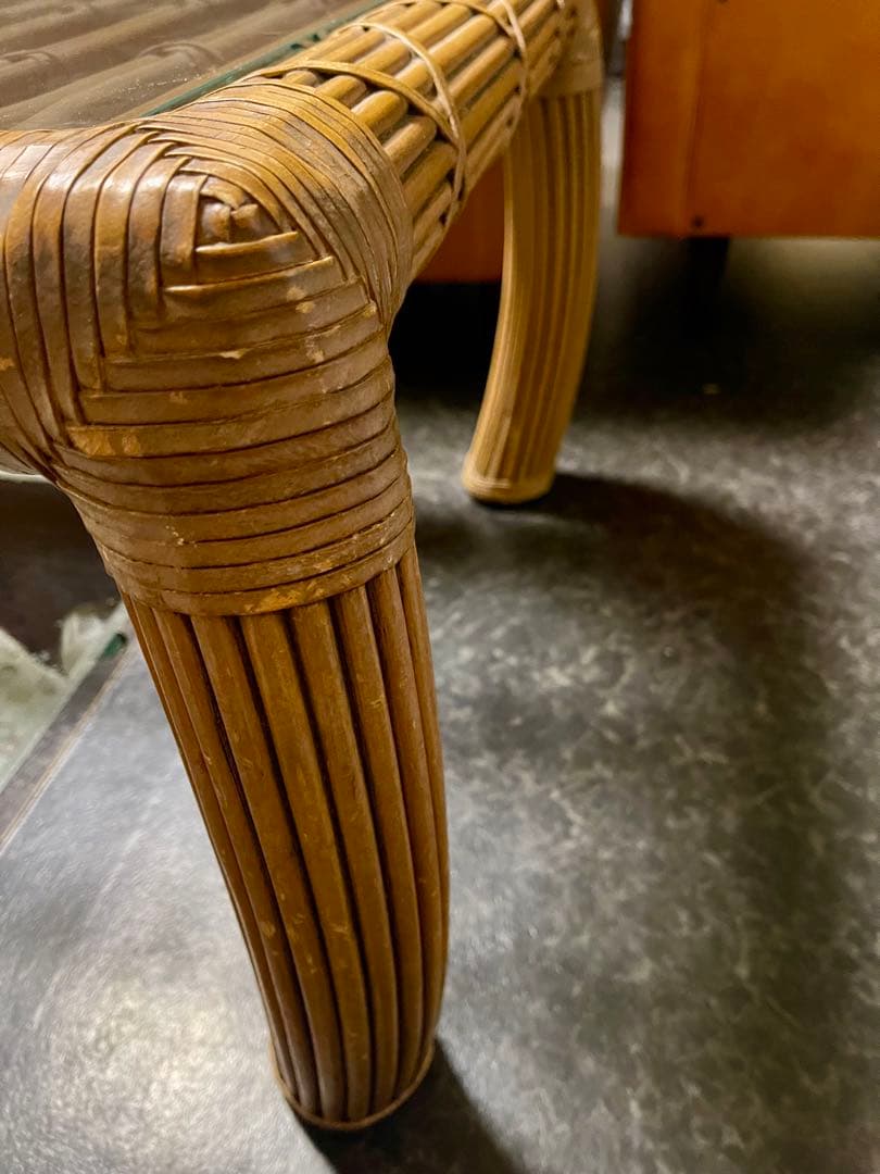 moon days！　ラタン ガラス テーブル センター リビング 南の島