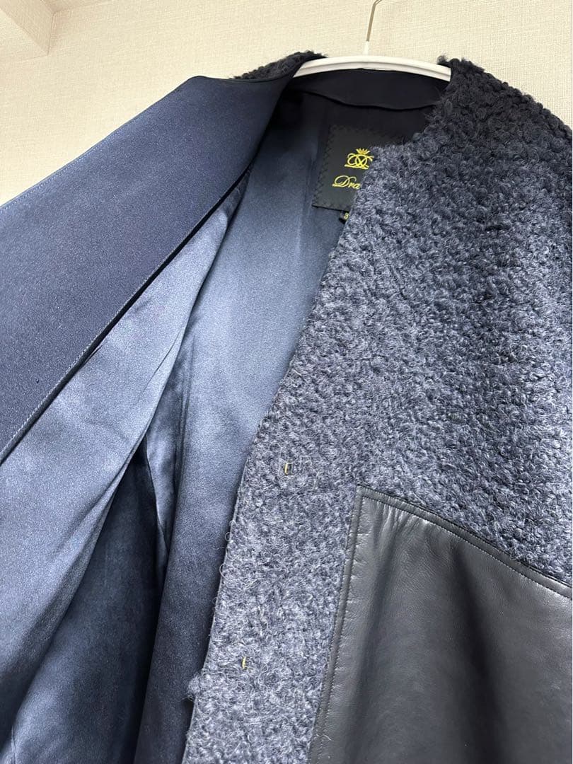 drawer レザーポケットジャケットコート　新品