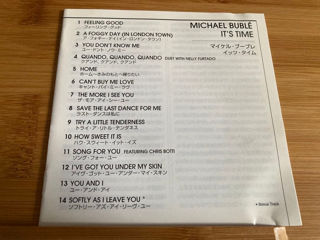 レア　マイケルブーブレ直筆　サイン　cd michael buble