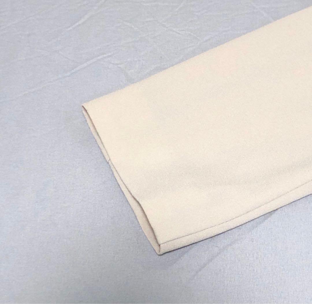 【美品】エメ　ショールカラージャケット　フォーマル　セレモニー　ベージュM