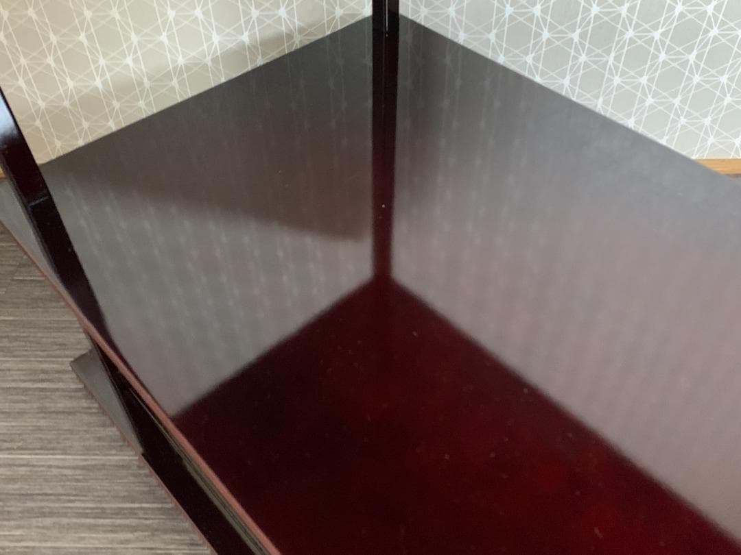 溜塗 紹鴎棚 組立式 茶道具 紙箱入 774