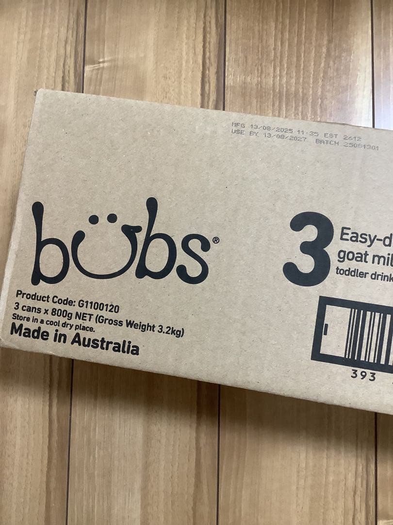 bubsバブズ・ヤギ山羊やぎの粉ミルク ステップ3 (1歳〜3歳)1缶