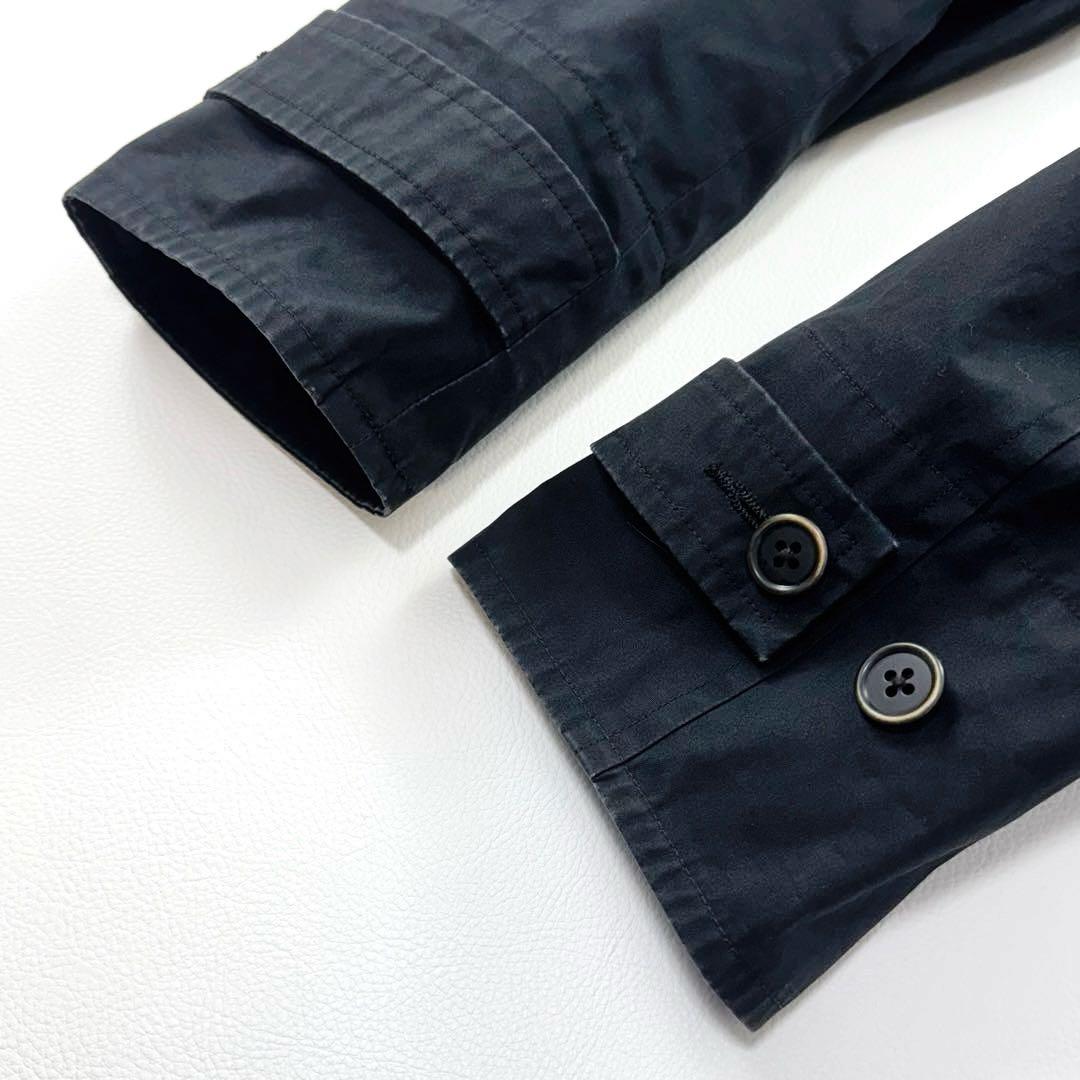 マーガレットハウエル ステンカラーコート ダウンライナー コーティング加工 黒