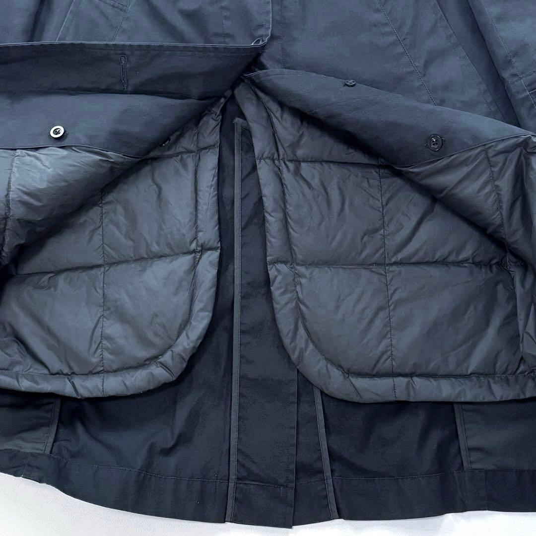 マーガレットハウエル ステンカラーコート ダウンライナー コーティング加工 黒