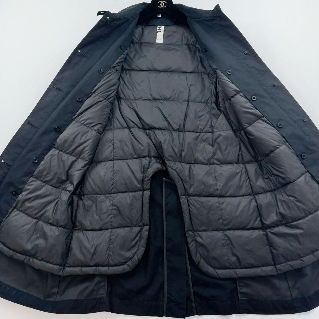 マーガレットハウエル ステンカラーコート ダウンライナー コーティング加工 黒