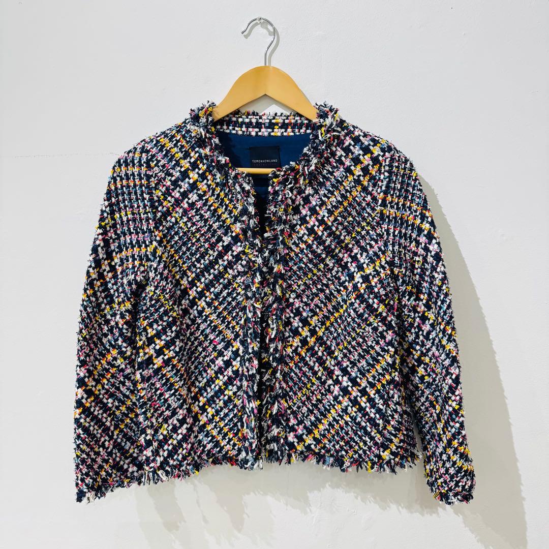 TOMORROWLAND ノーカラーツイードジャケット