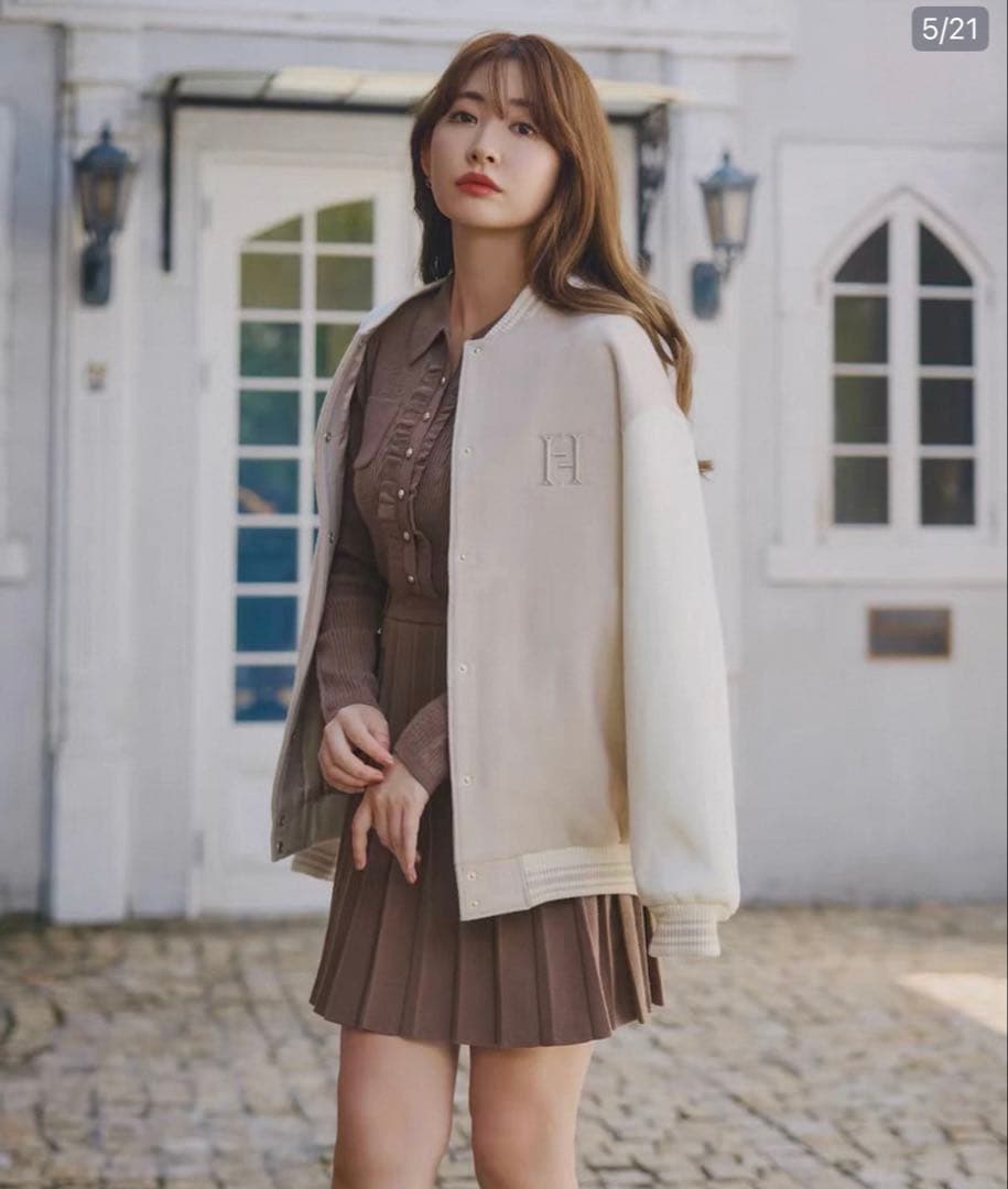 ジャケット・アウター Herlipto H Logo Varsity Jacket M