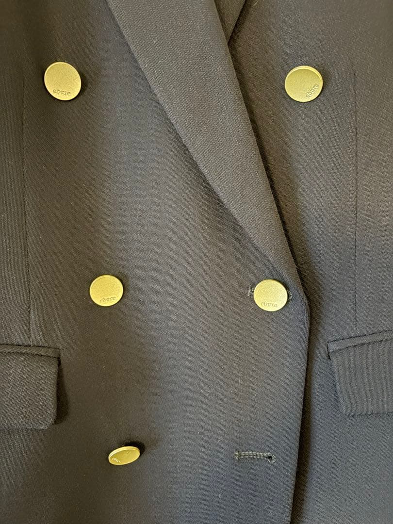 ebure エブール ダブルテーラードジャケット　ダークネイビー（サイズ38）
