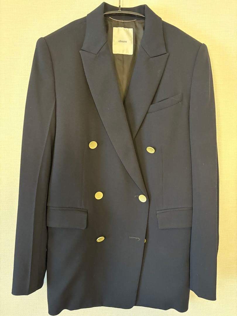 ebure エブール ダブルテーラードジャケット　ダークネイビー（サイズ38）