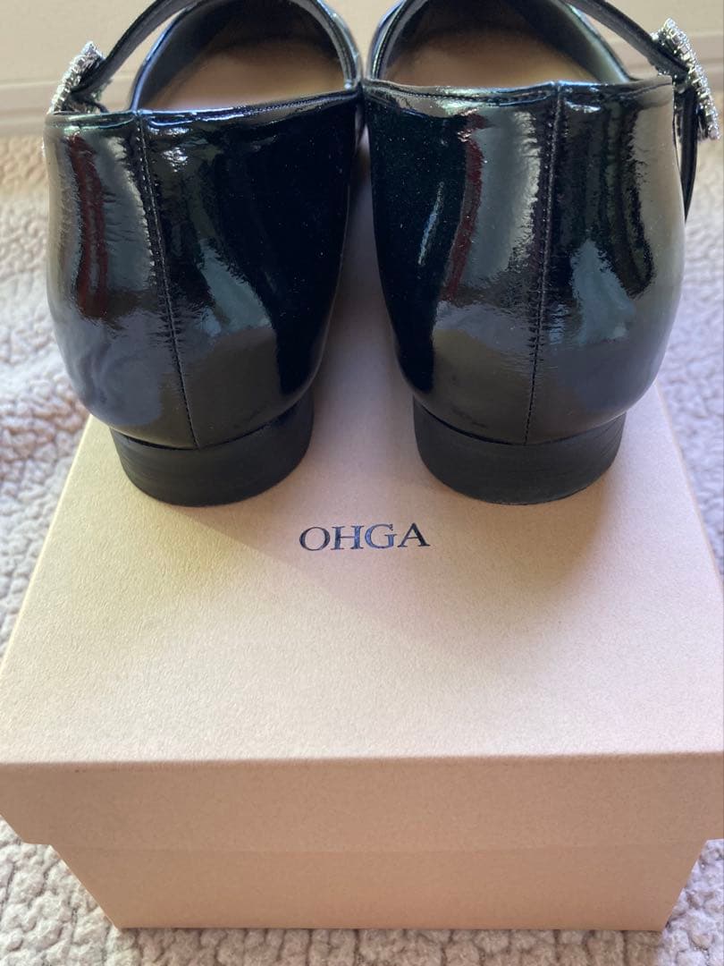 【OHGA】メリージェーンパンプス　ブラック　サイズ24.5cm