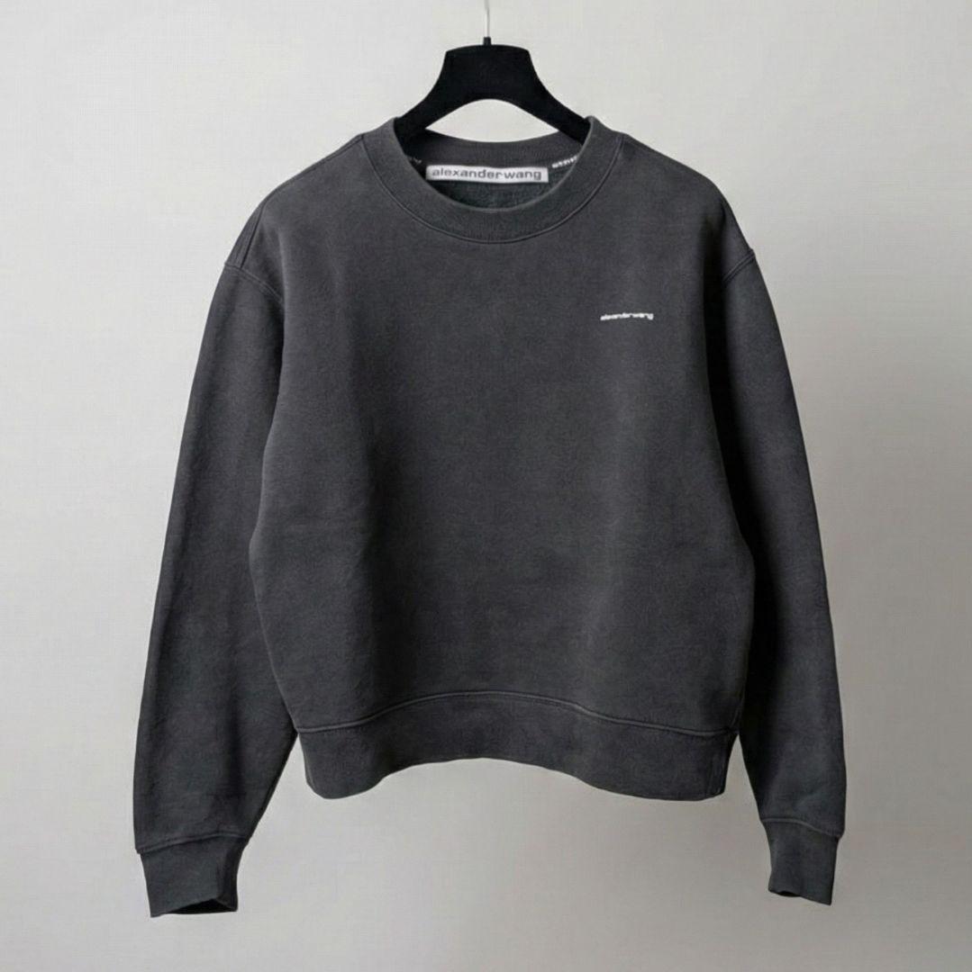 alexanderwang クルーネックスウェット 短丈 ロゴトレーナー M