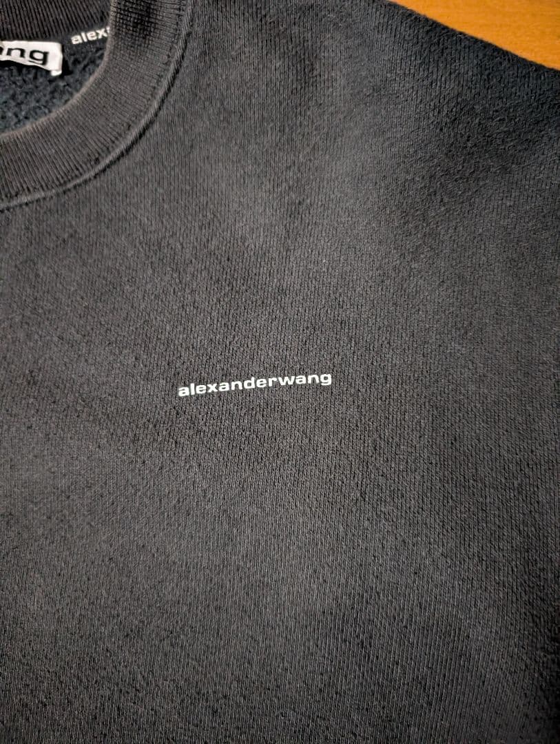 alexanderwang クルーネックスウェット 短丈 ロゴトレーナー M