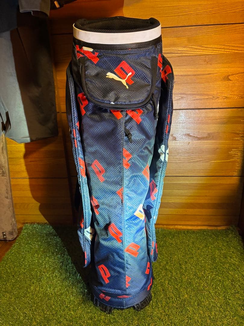 新品フードあり⭐︎PUMA ⭐︎キャディバッグ ネイビー/レッド