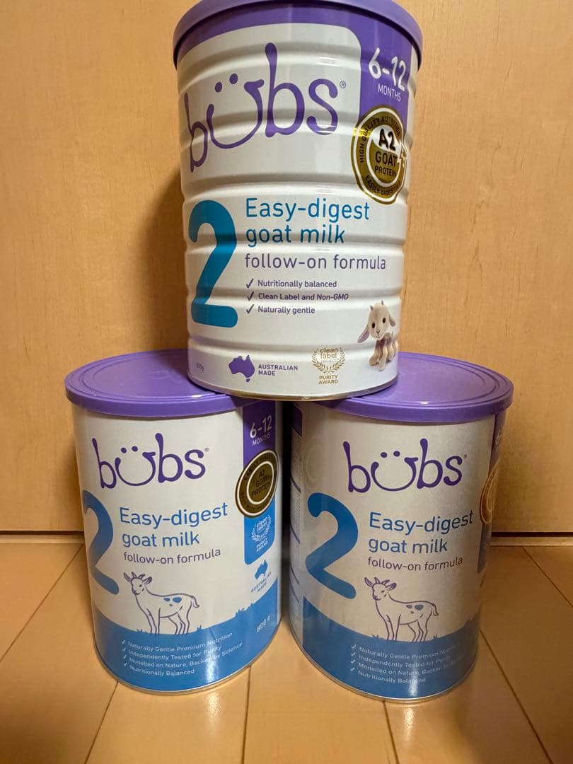 bubs Easy-digest goat milk 3缶セット