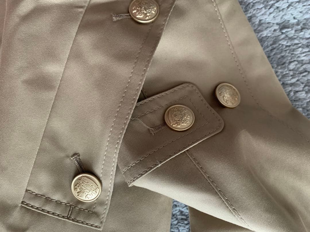 新品 Aquascutum ベージュ トレンチコート ステンカラーコート ロング