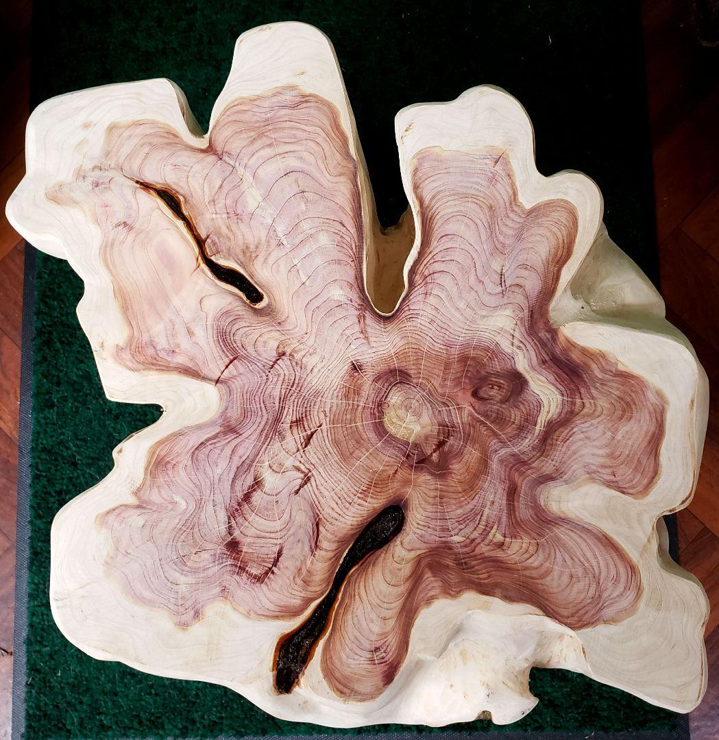 くりぬき丸太椅子　サイドテーブル